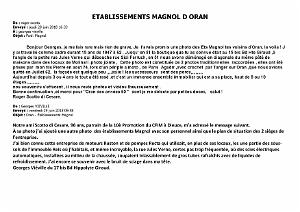 ORAN LES ETABLISSEMENTS MAGNOL